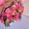 Blushing Pink Bloom Bouquet – Gerberas, Lilies & Roses