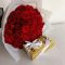 red rose and chocolate bouquet Nairobi,Valentine’s gift combo Kenya,romantic flower delivery Nairobi,Ferrero Rocher roses Kenya,anniversary roses with chocolates