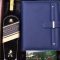 Luxury whisky gift box with Johnnie Walker,leather journal,and chocolate mints in Kenya.