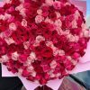 Grand Mixed Pink & Red Rose Dome Bouquet
