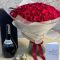 anniversary gift set Nairobi,red roses and wine combo,luxury romantic bouquet Kenya,Robertson wine flowers Nairobi,Ferrero Rocher and roses package