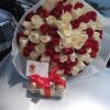 Grand Red & White Roses with Ferrero Love Box