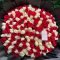 red and white rose bouquet Nairobi,luxury rose delivery Kenya,grand anniversary bouquet,wedding flowers Nairobi,black wrap floral gift