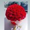 red rose flower box Kenya,dome rose arrangement Nairobi,romantic flower and chocolate gift,rose box with Ferrero Rocher,luxury rose combo Kenya,hand-delivered flower boxes Nairobi