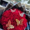 Red Rose Luxe with Butterfly Accents