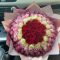 This luxurious round rose bouquet with red,white,pink,and lilac roses is perfect for romantic gifts and flower delivery in Nairobi,Kenya.