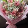 Soft Blush Lily & Rose Bouquet