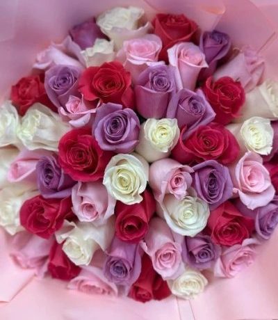 romantic rose bouquet Nairobi,mixed roses for love,pink red white purple roses,anniversary flowers Kenya,birthday bouquet delivery Nairobi,love flowers online Kenya