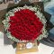 luxury red roses & ferrero rocher gift bouquet