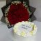 get well soon roses & cake combo
