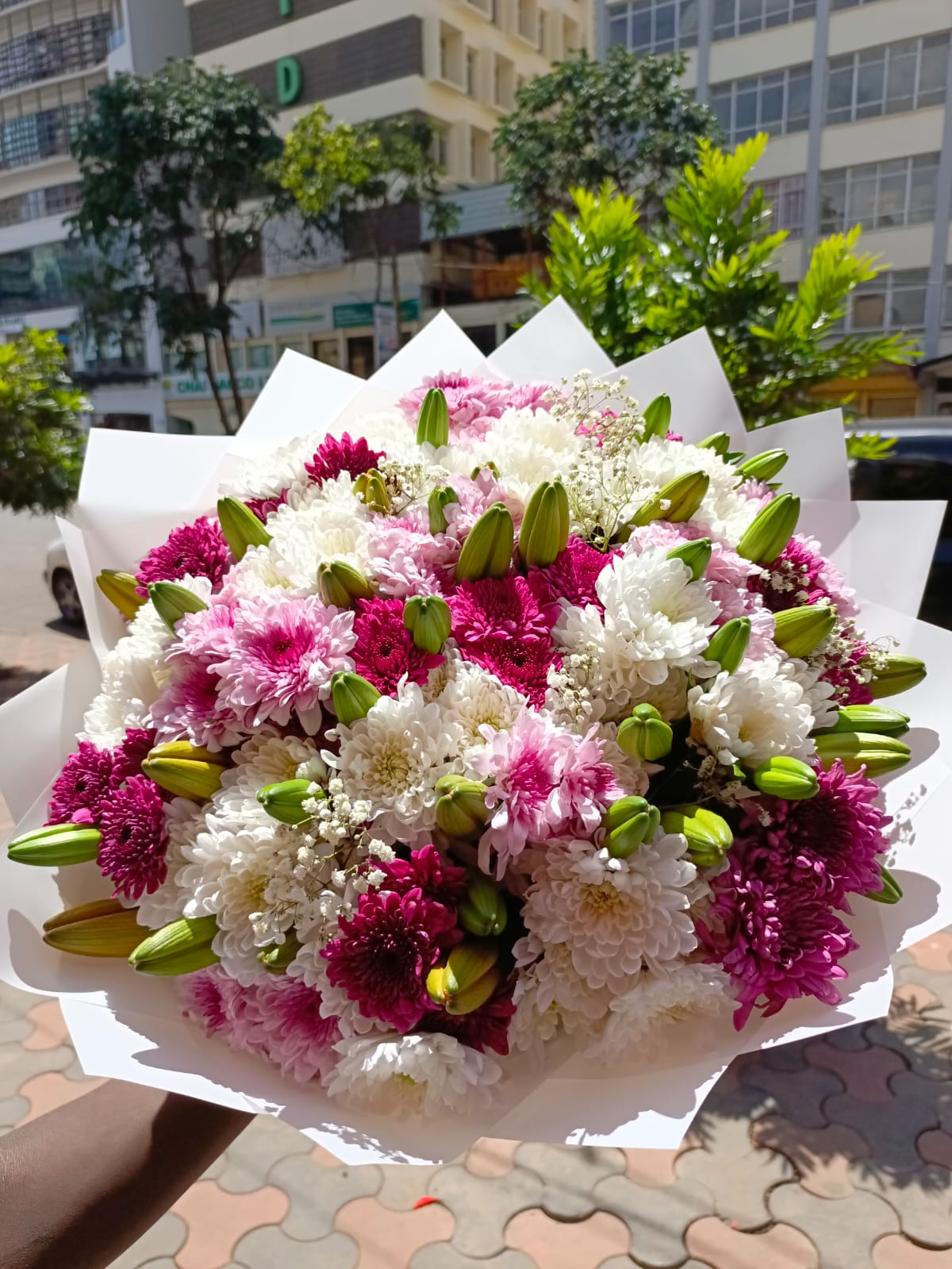 blush elegance mixed flower bouquet